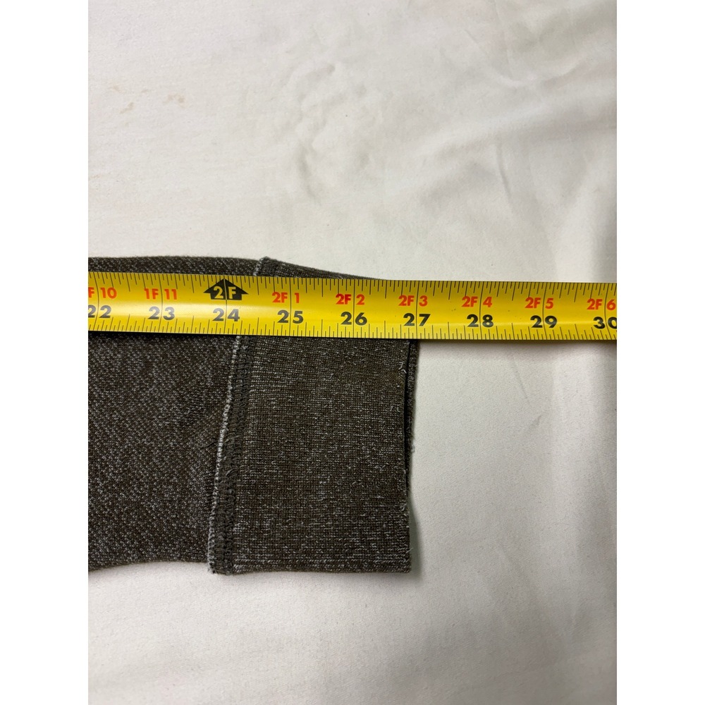 Abercrombie & Fitch Mens Medium Olive Marled Sweatshirt Elbow Patches Pocket - Picture 8 of 9